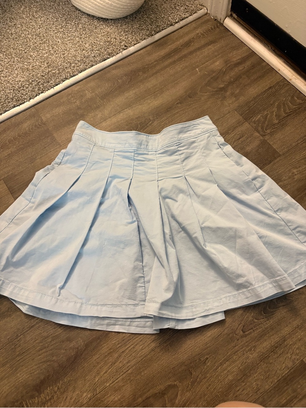 American Eagle Outfitters Light Blue Circle Skater Skirt